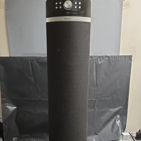 Lenco Floorstanding Speaker Tower – Black with Fabric Grille