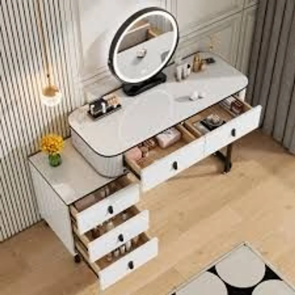 BOXED NITZA DRESSING TABLE - WHITE (2 BOXES)