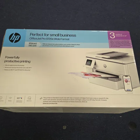 BOXED HP OFFICE JET PRO 9720E WIDE FORMAT PRINTER