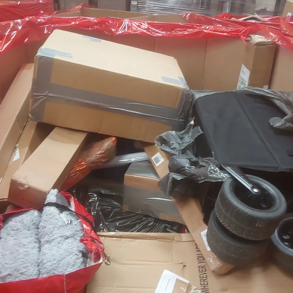 PALLET CONTAINING A LARGE QUANTITY OF ASSORTED ITEMS INCLUDING: CART, PED BED ECT