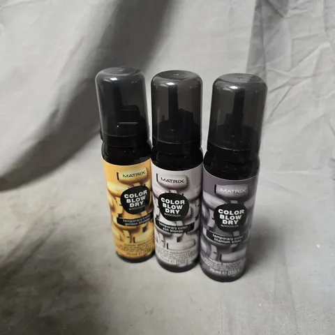 APPROXIMATELY 20 ASSORTED MATRIX BLOW DRY SPRAYS TO INCLUDE ASH BLONDE, TITANIUM SILVER, GOLDEN BLONDE, ETC - COLLECTION ONLY