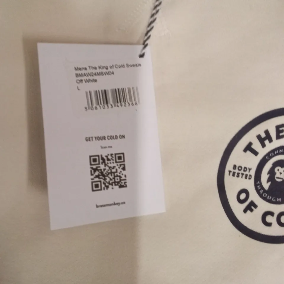 BOX OF BRASS MONKEY SWEATS - OFF WHITE SIZE L APPROXIMATELY 2