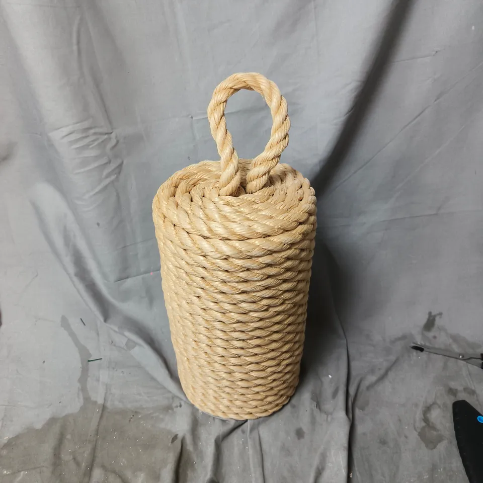 HEAVY JUTE ROPE DOOR STOP WITH CARRY HANDLE