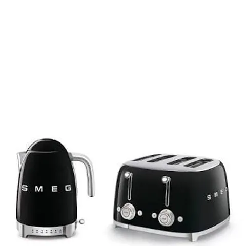 SMEG 50'S STYLE 4-SLICE TOASTER AND KETTLE - BLACK