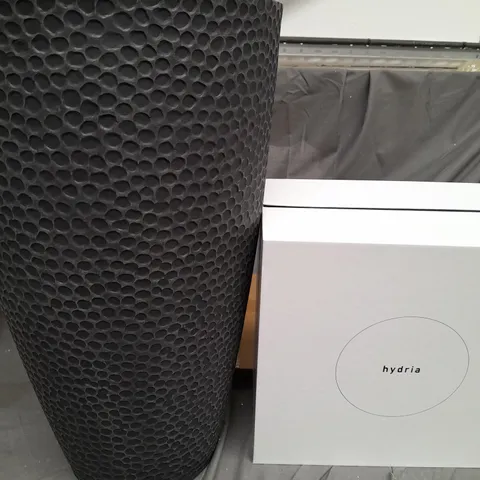 BOXED POTTED FOUNTAIN IN GREY STONE