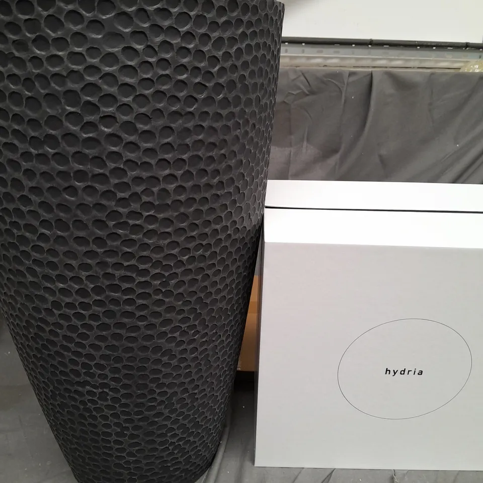 BOXED POTTED FOUNTAIN IN GREY STONE