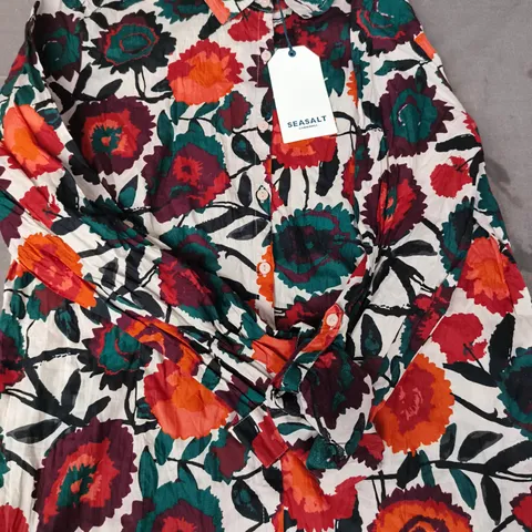 SEASALT CORNWALL LARISSA SHIRT IN FLORAL MULTI SIZE UK 12