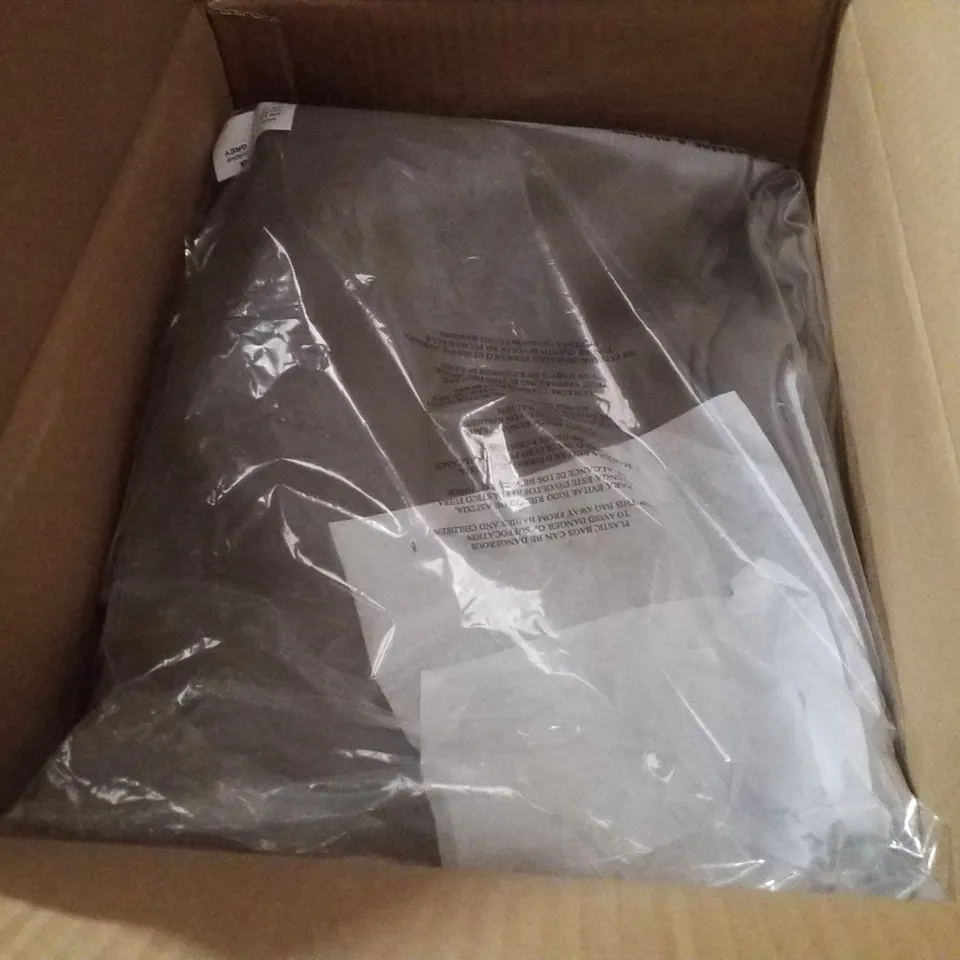 BOX CONTAINING APPROXIMATELY 3 BRAND NEW JD WILLIAMS GREY PU WIDE LEG TROUSERS - SIZE 16