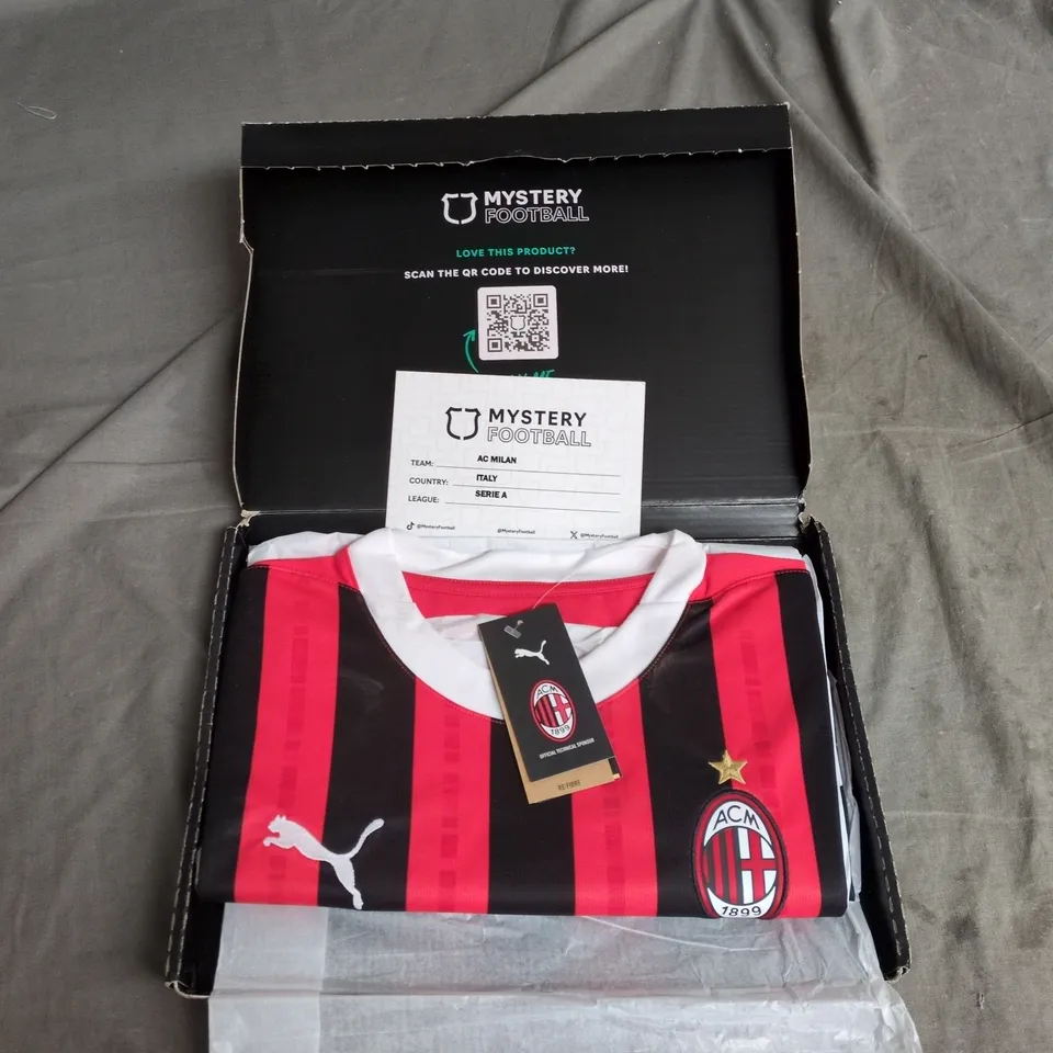 AC MILAN HOME JERSEY – PUMA, MEN'S RED & BLACK (US M / EU M) UK 38-40