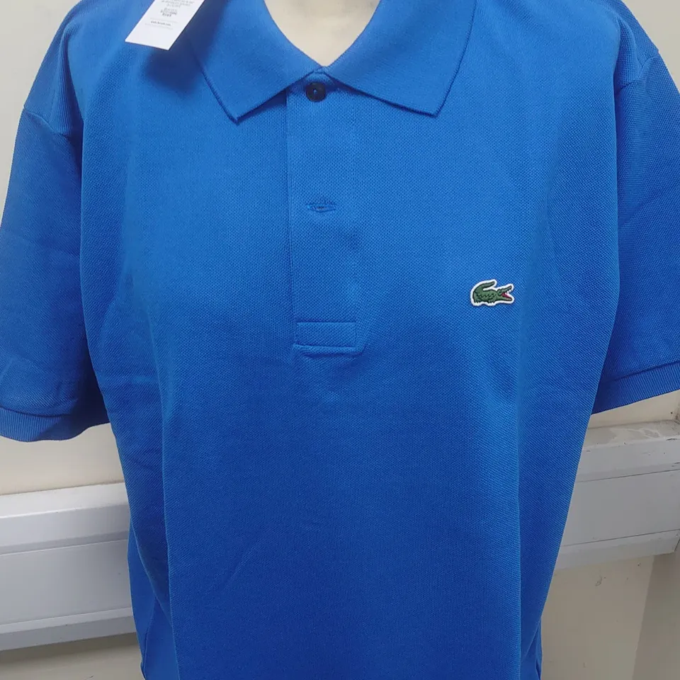 LACOSTE CLASSIC FIT BLUE POLO SHIRT - 5