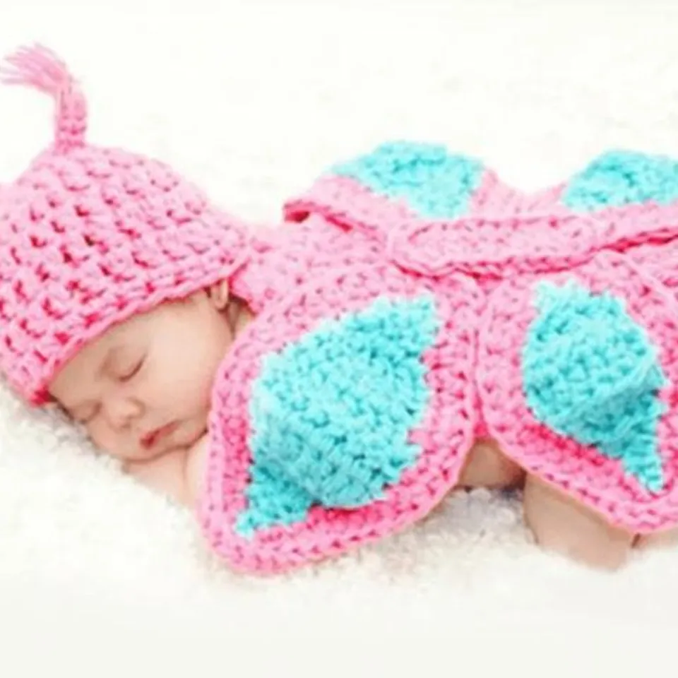 APPROXIMATELY 5 BRAND NEW CROCHET BUTTERFLY DRESS UP OUTFIT