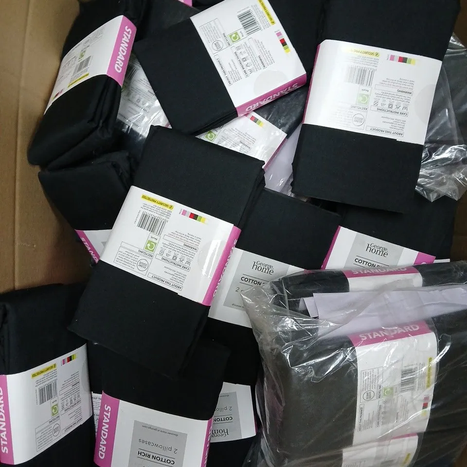 APPROXIMATELY 50 HOME COTTON RICH STANDARD PILLOW CASES - 2 CASES PER PACK 