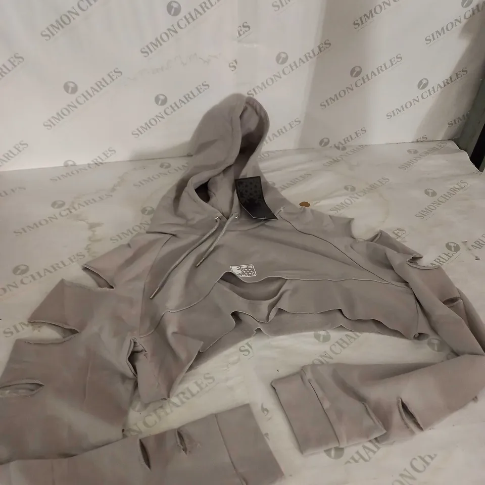 THE FROST WEAR GREY CROP TOP SIZE L 