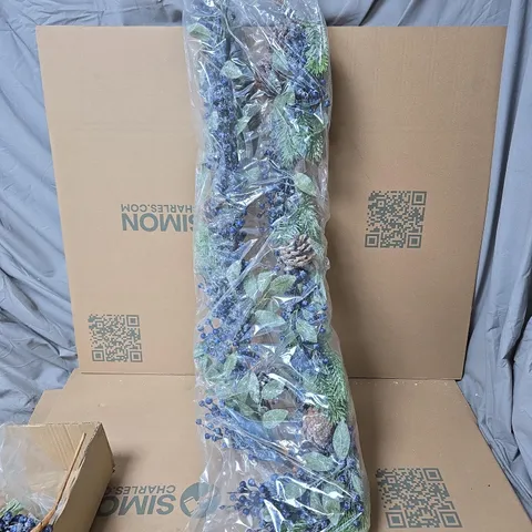 2X GISELA GRAHAM FAUX FLOWER FROSTED BERRY TYPE