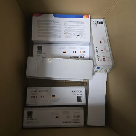 BOX OF APPROXIMATELY 7 ASSORTED TONER CARTRIDGES