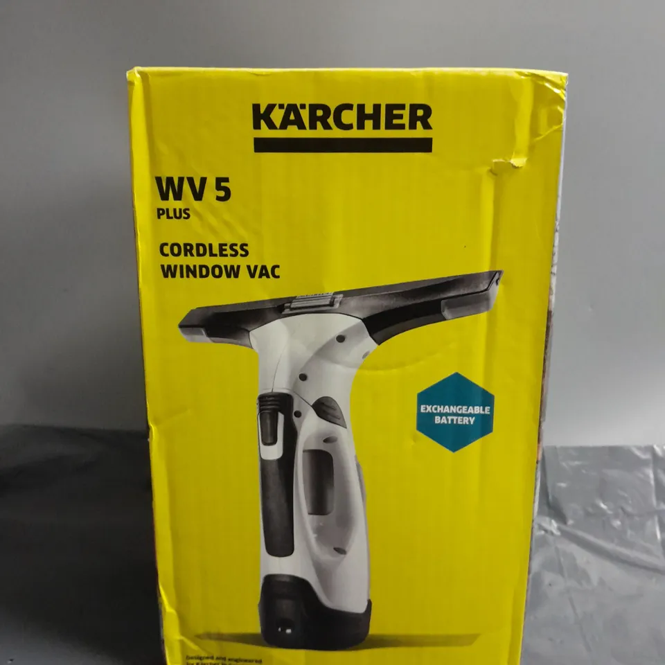 BOXED KARCHER WV 5 PLUS CORDLESS WINDOW VAC 