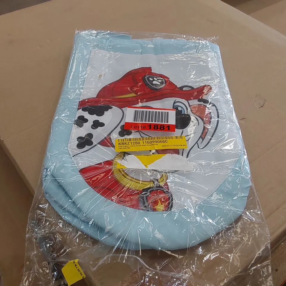 BAGGED PAW PATROL FABRIC BUNK BED ACCESSORIES
