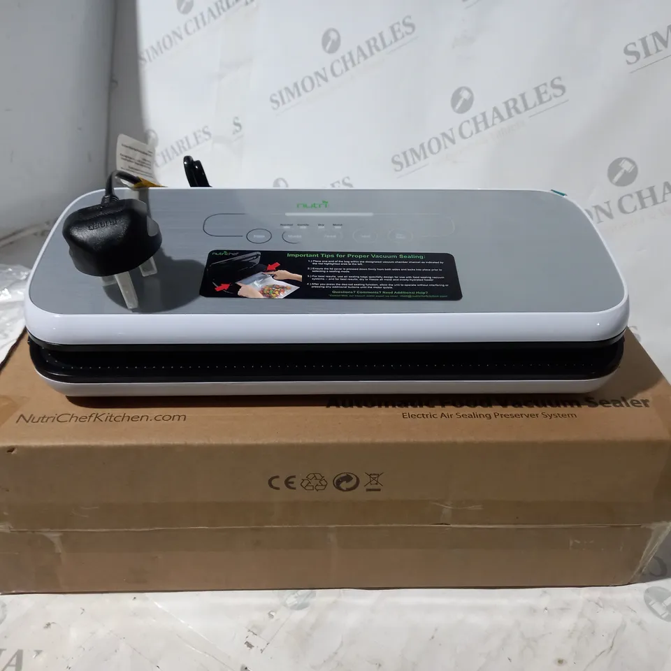 BOXED NUTRICHEF AUTOMATIC FOOD VACUUM SEALER PKVS18SLUK