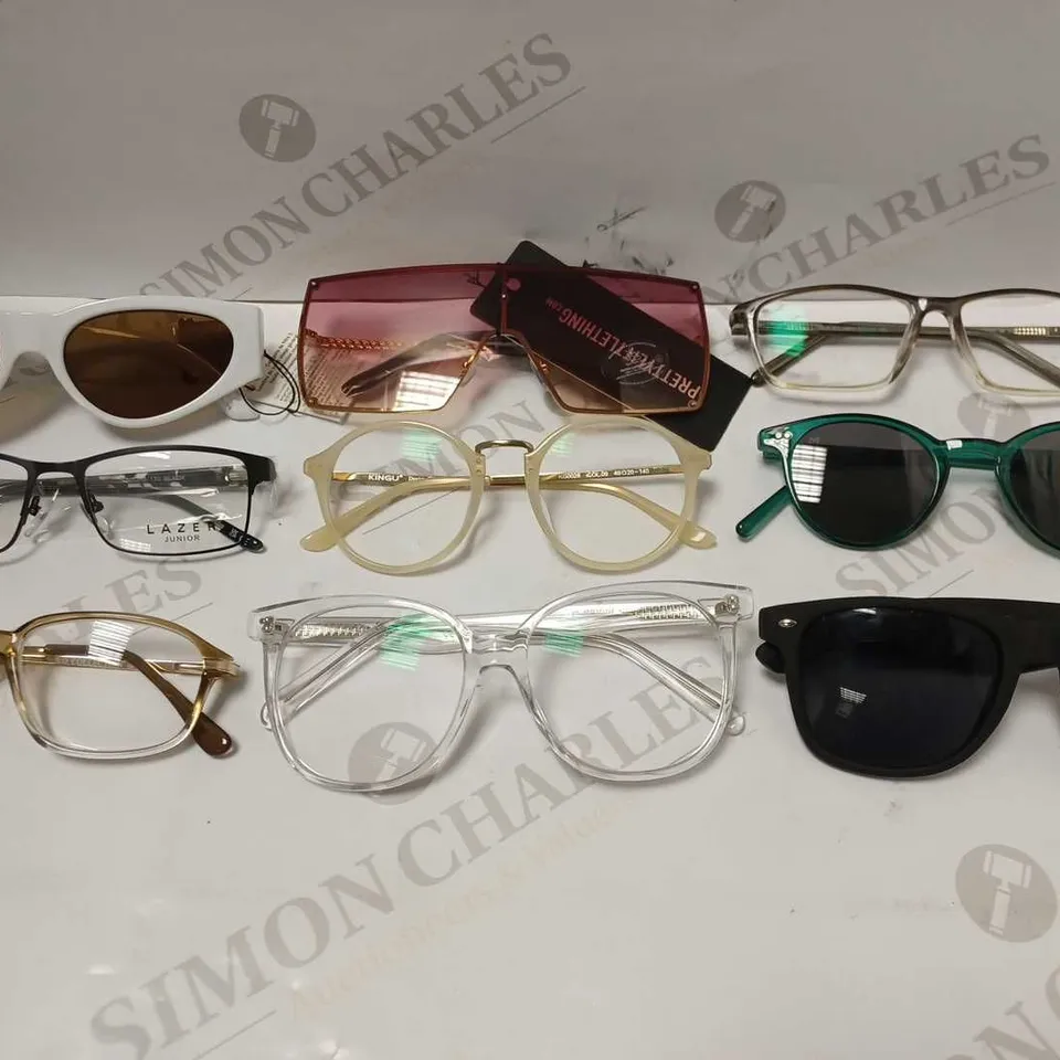 LOT OF APPROX 9 PAIRS OF ASSORTED GLASSES/SUNGLASSES 