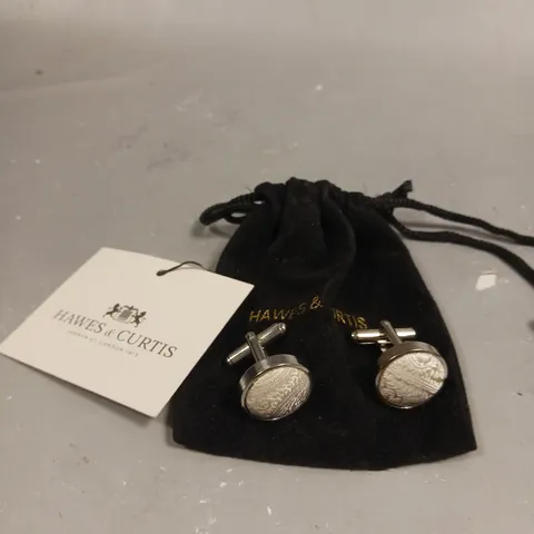 HAWES & CURTIS PAISLEY SILK CUFFLINKS