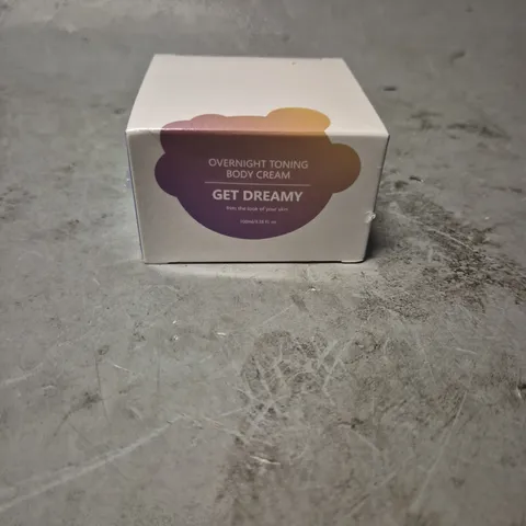 APPROXIMATELY 30 SEALED GET DREAMY OVERNIGHT TONING BODY CREAM 100ML