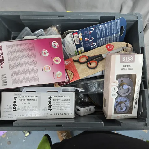 Assorted Items bibs - tools in Plastic Storage Box