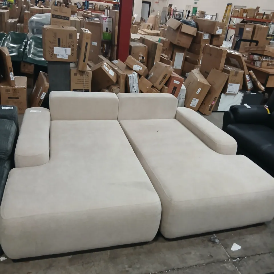 DESIGNER BEIGE FABRIC DAY BED