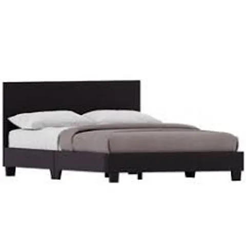 BOXED LASSIC VIDA DESIGNS LISBON SMALL DOUBLE FAUX LEATHER BED - BLACK (1 BOX)