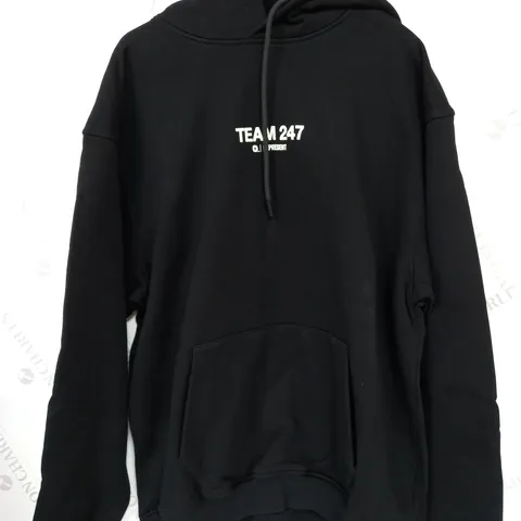REPRESENT TEAM 247 OVERSIZED HOODIE X MARCHON - BLACK - MEDIUM