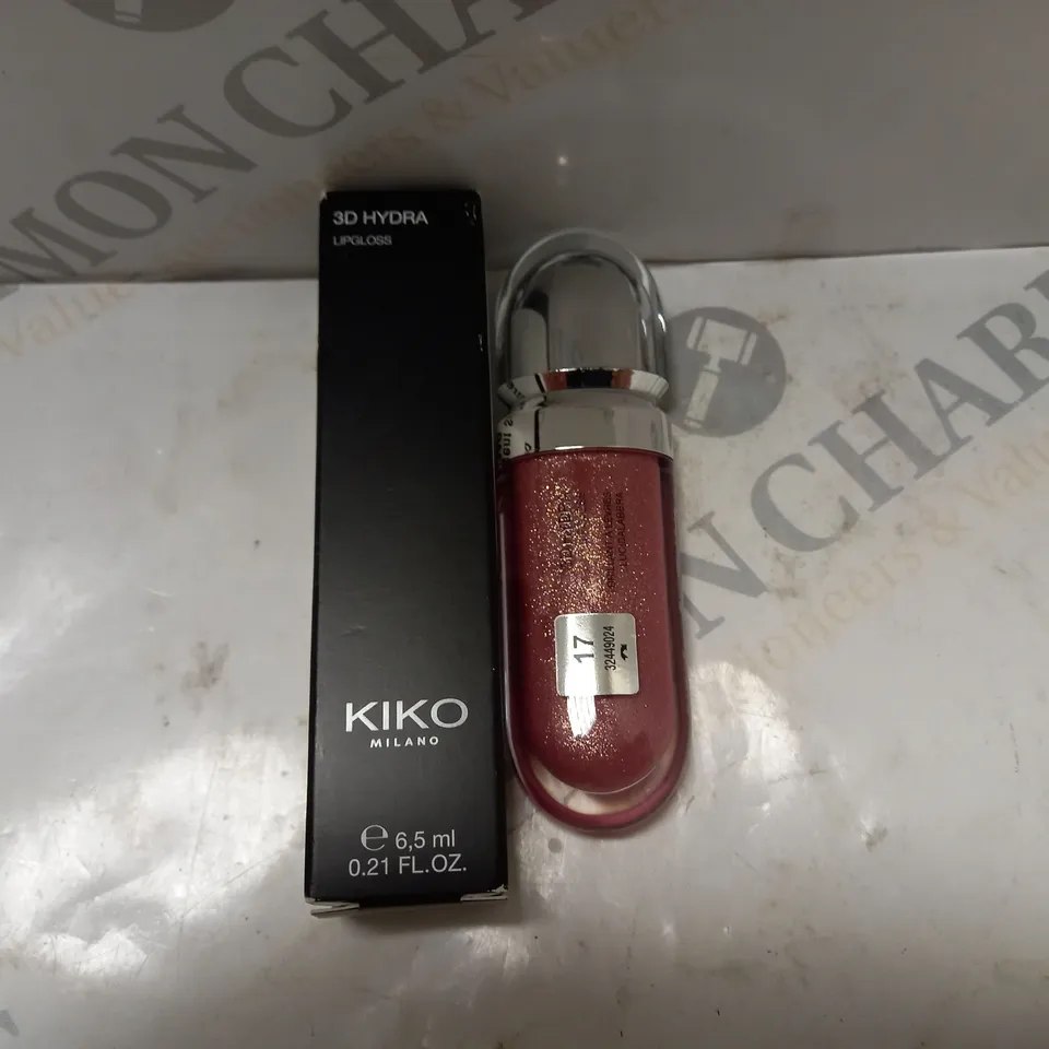 BOX OF 5 X 6.5ML VIALS OF KIKO MILANO 3D HYDRA LIP GLOSS IN ASSORTED COLOURS