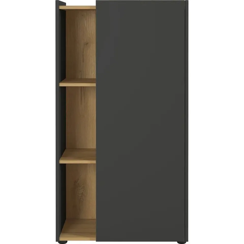 BOXED WHARTON 1 DOOR, 4 SHELF STORAGE CABINET (1 BOX)