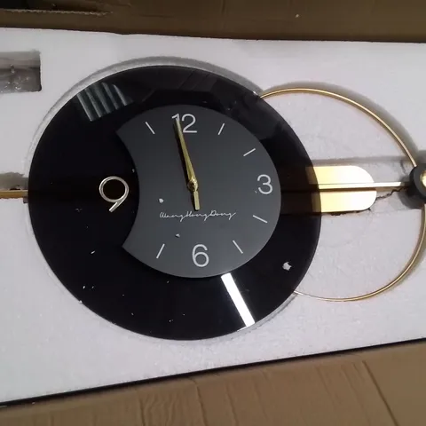 BOXED METAL WALL CLOCK 