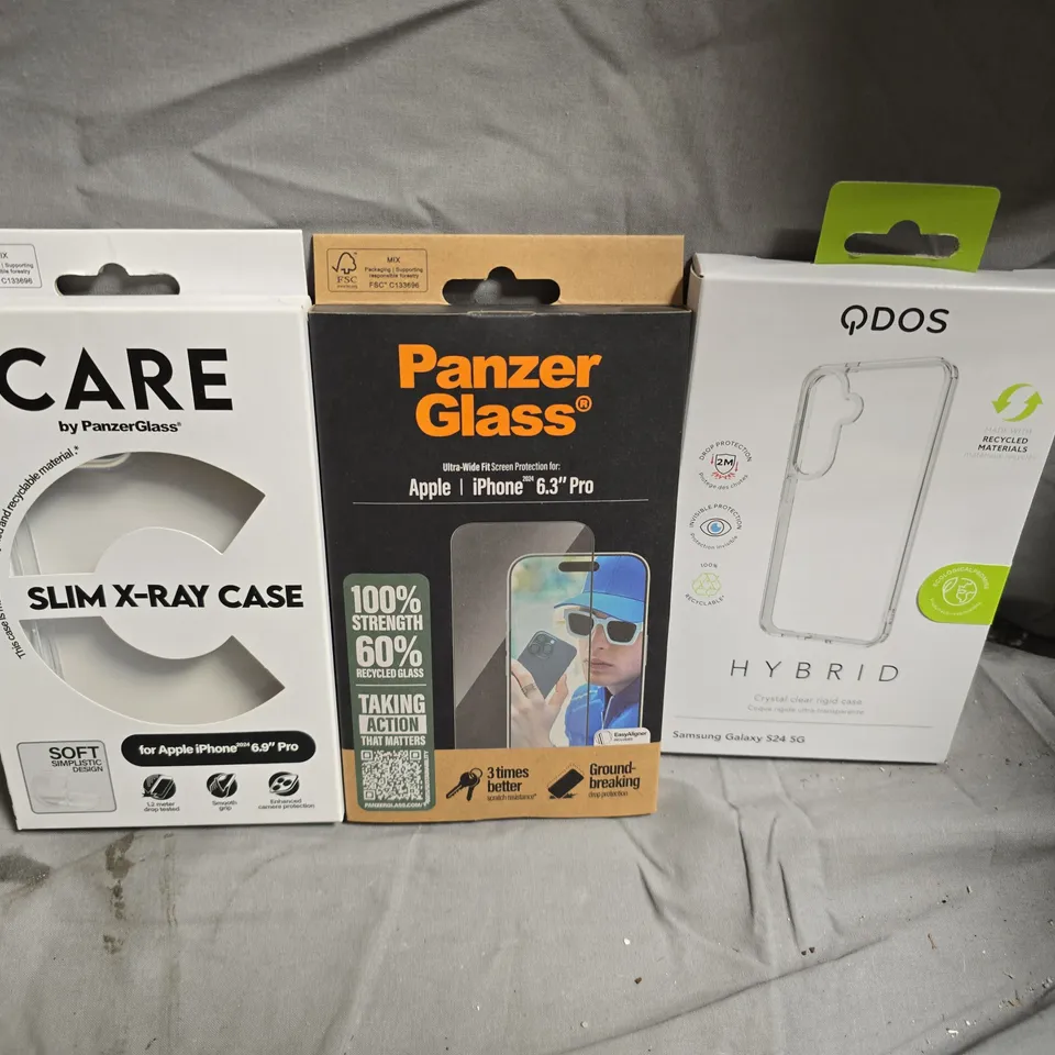 BOX OF APPROXIMATELY 30 ASSORTED PHONE PROTECTIVE COVERS FOR APPLE AND SAMSUNG PRODUCTS