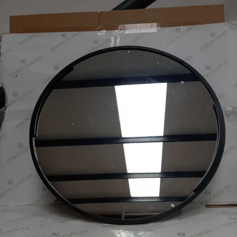 BOXED BLACK ROUND DECORATIVE MIRROR