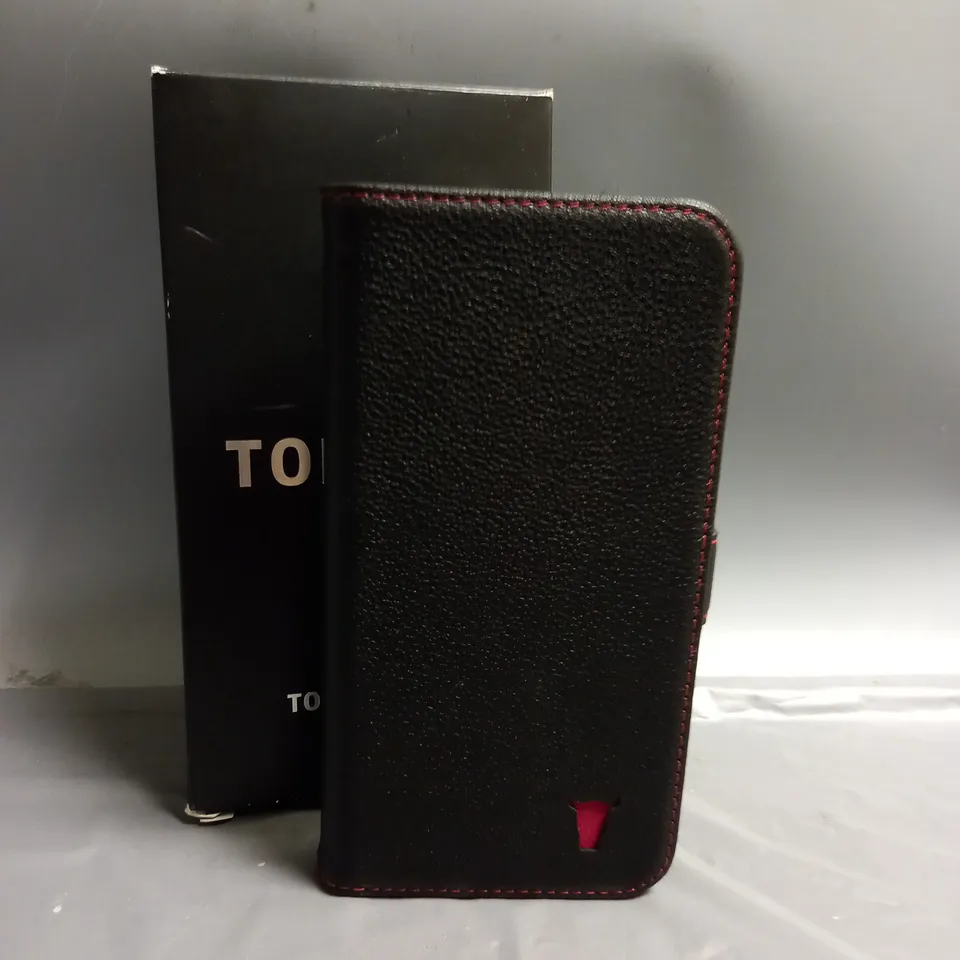 TORRO GENUINE LEATHER BLACK MOBILE PHONE CASE - MODEL UNSPECIFIED