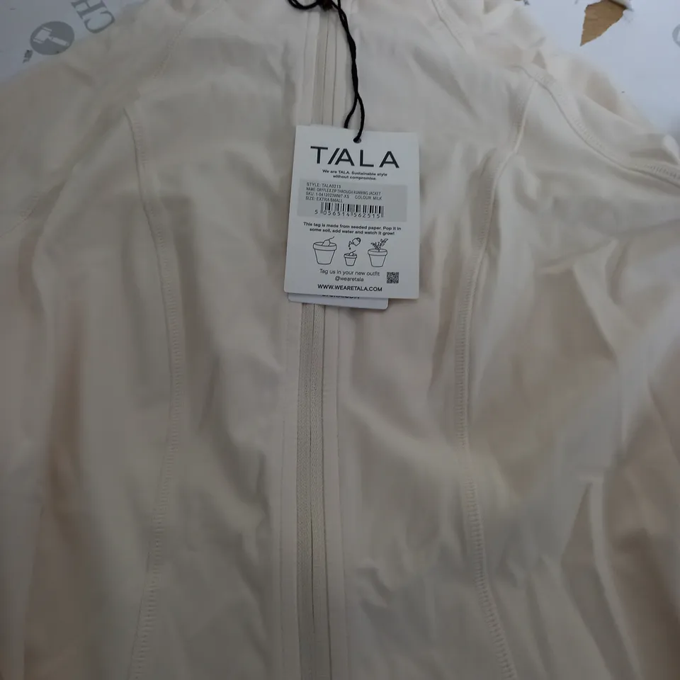 TALA DAYFLEX ZIP THROUGH RUNNING JACKET IN WHITE - XS