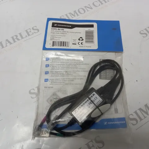 LARGE QUANTITY OF SENNHEISER CEHS-AV 05 EHS ADAPTOR CABLES FOR AVAYA PHONES