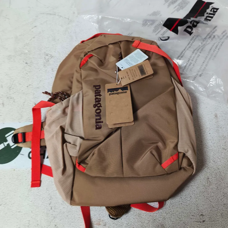 PATAGONIA BACKPACK – TAN/BROWN WITH RED STRAPS