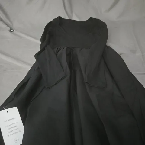 NOBODY'S CHILD BLACK JERSEY BOAT-NECK MINI DRESS – UK 12 (EU 40, USA 8) – KIDS' CLOTHING