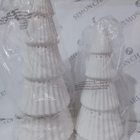 K BY KELLY HOPPEN SET OF 2 LARGE CERAMIC LIGHT UP ORNAMENTS