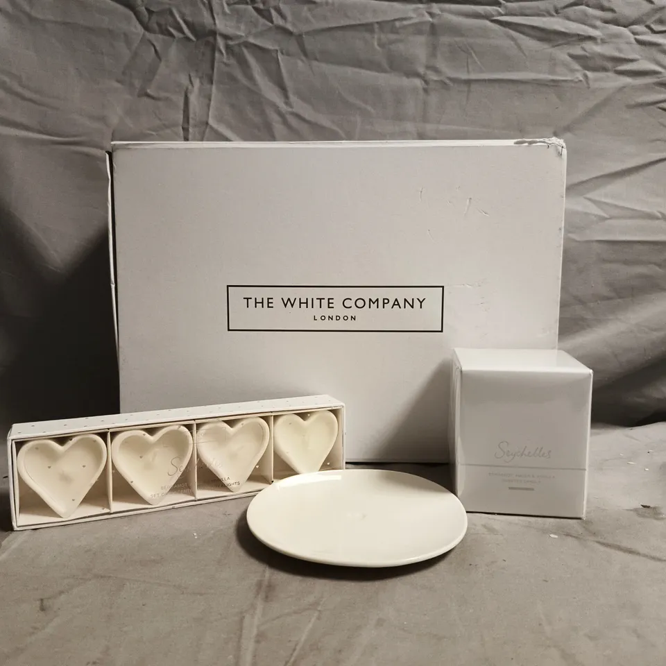 THE WHITE COMPANY SEYCHELLES SCENTED CANDLE AND TEALIGHT SET