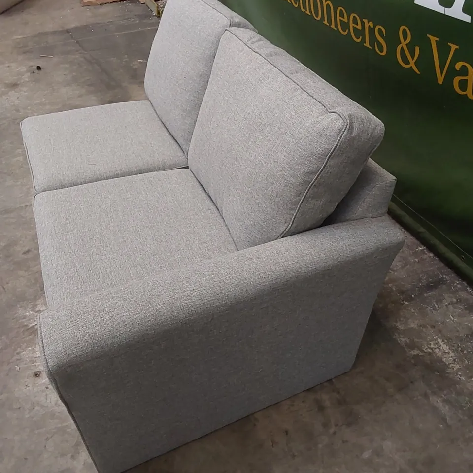 DESIGNER FABRIC UPHOLSTERED SOFA PART WITH CUSHIONS - INCOMPLETE SOFA PIECE 