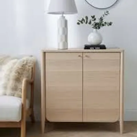BOXED GRAY AND OSBOURN SMALL SIDEBOARD - OAK