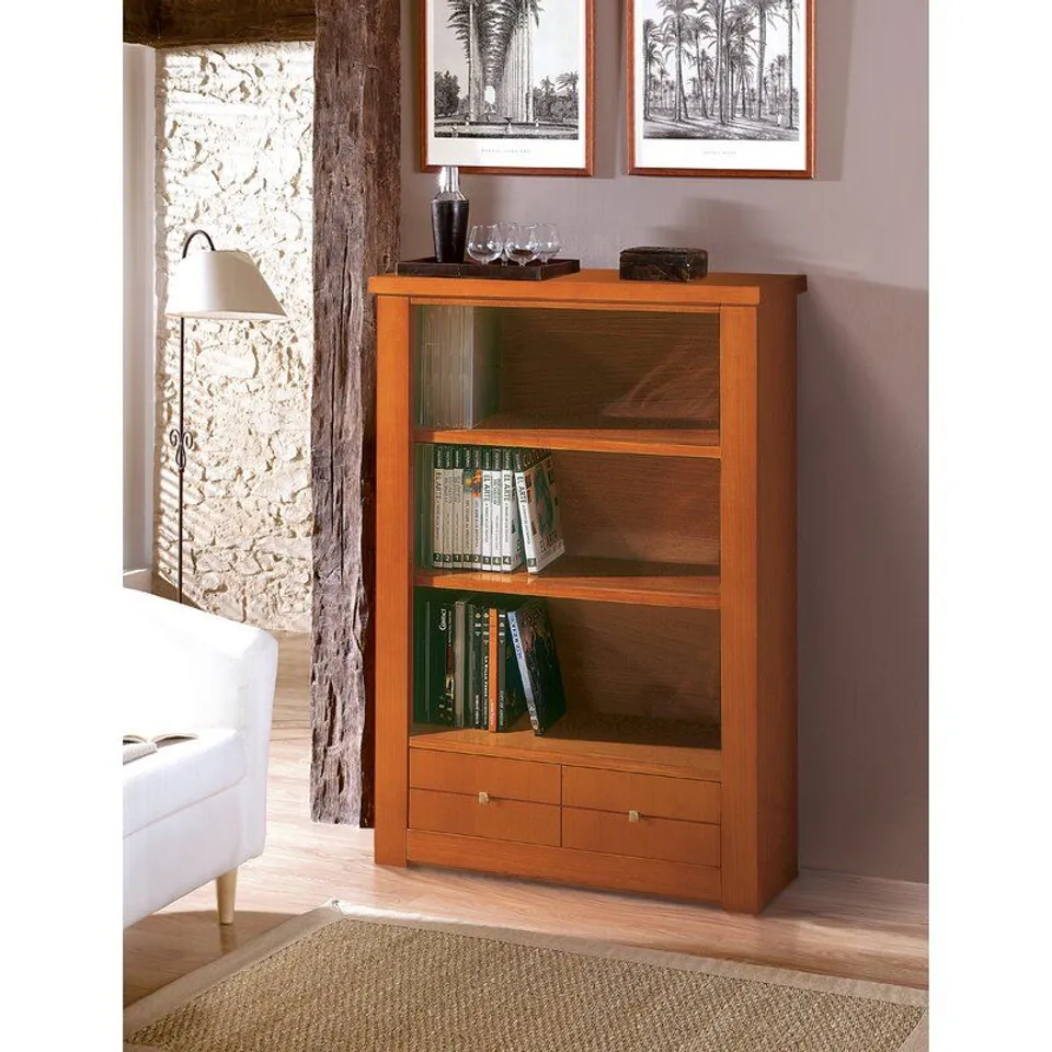 BOXED ANGULO 90CM BOOKCASE - WALNUT (1 BOX)