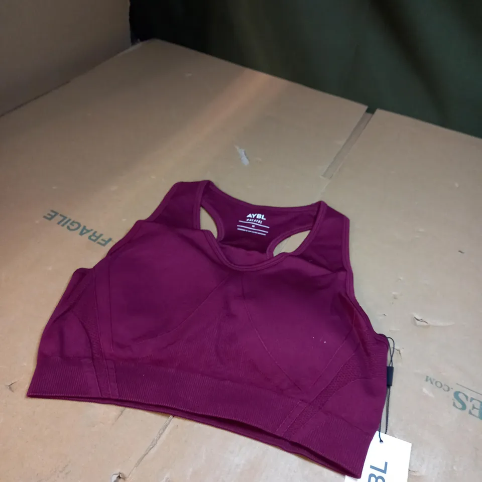 AYBL PURPLE GYM CROP TOP M 