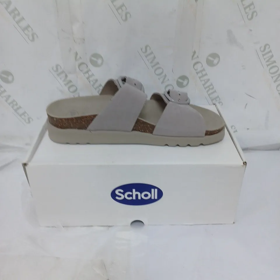 BOXED SCHOLL SOFTSTEP LADIES SANDALS BUCKLE FASTENING SIZE 7 GREY