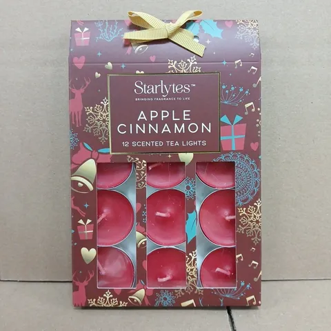 BOX OF APPROXIMATELY 40 PACKS OF STARLYTES FESTIVE SCENTED TEA LIGHTS (SCENTS MAY VARY)