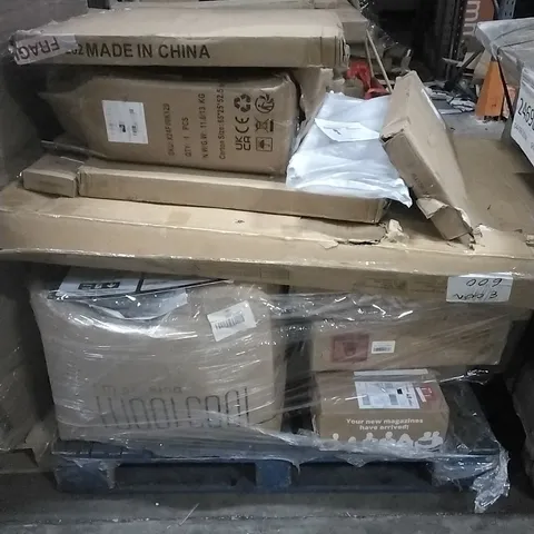 PALLET TO INCLUDE TOILET RACK,BATHROOM CABINET, LED LIGHTS AND OTHER ASSORTED ITEMS...