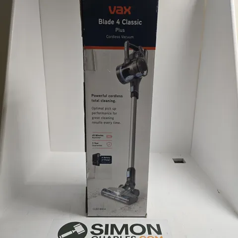 BOXED VAX BLADE 4 CLASSIC PLUS CORDLESS VACUUM CLEANER