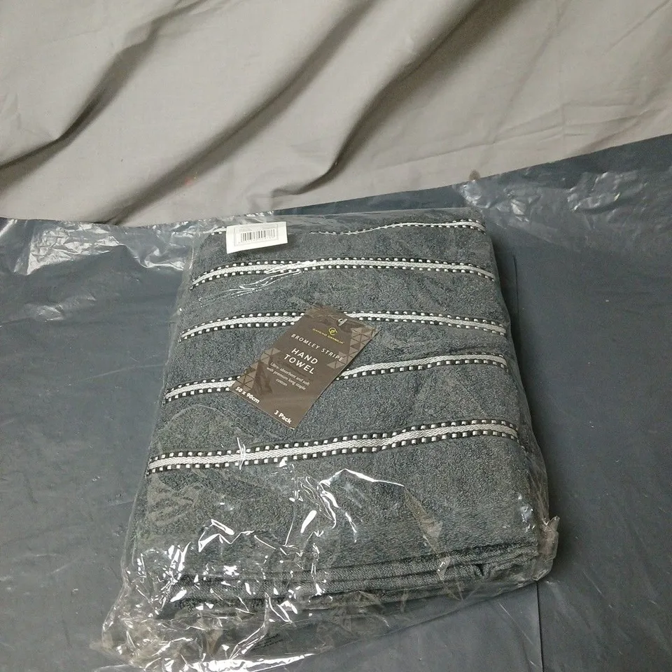 BROMLEY STRIPE HAND TOWELS – 3 PACK, 50 X 90 CM